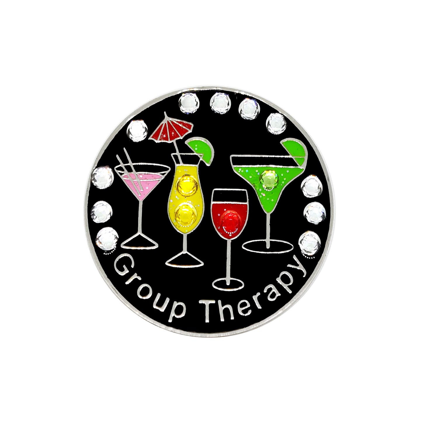 Navika Group Therapy Swarovski Crystal Ball Marker with Hat Clip Black, red, yellow, pink, green