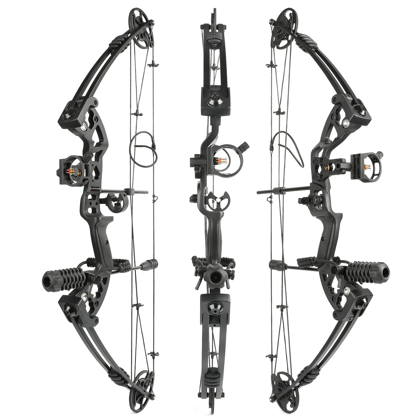 AMEYXGS Archery Compound Bows Kit Draw Weight 30-55 lbs Hunting Bow IBO 310fps Adults Archery with Hunting Accessories - Left Handed&Right Handed (Black, Right Hand)