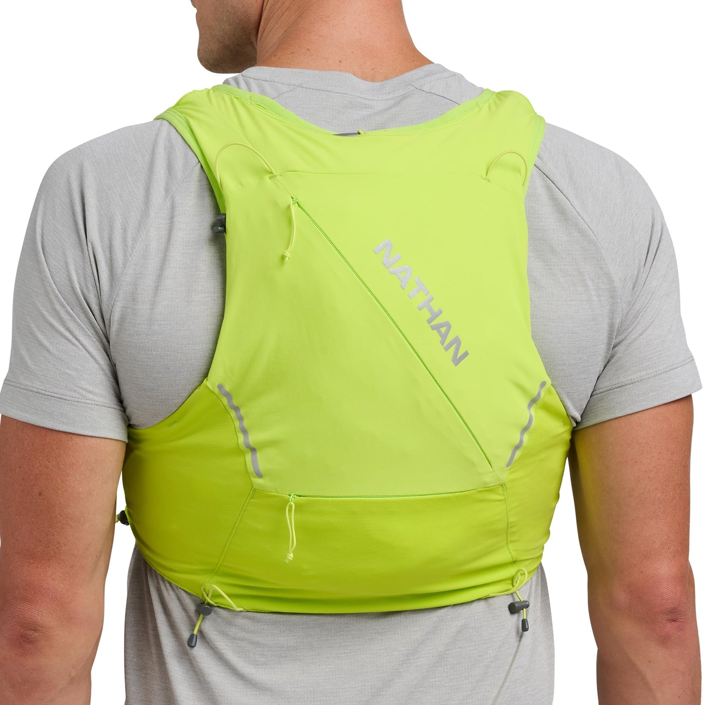 Nathan Hydration Vest 12L for Running & Hiking - Quick-Fit Adjustments, Breathable Mesh, 1.6L Insulated Bladder, Lightweight 8.8 oz - Pinnacle Pro - Finish Lime/Reflective Silver - Medium