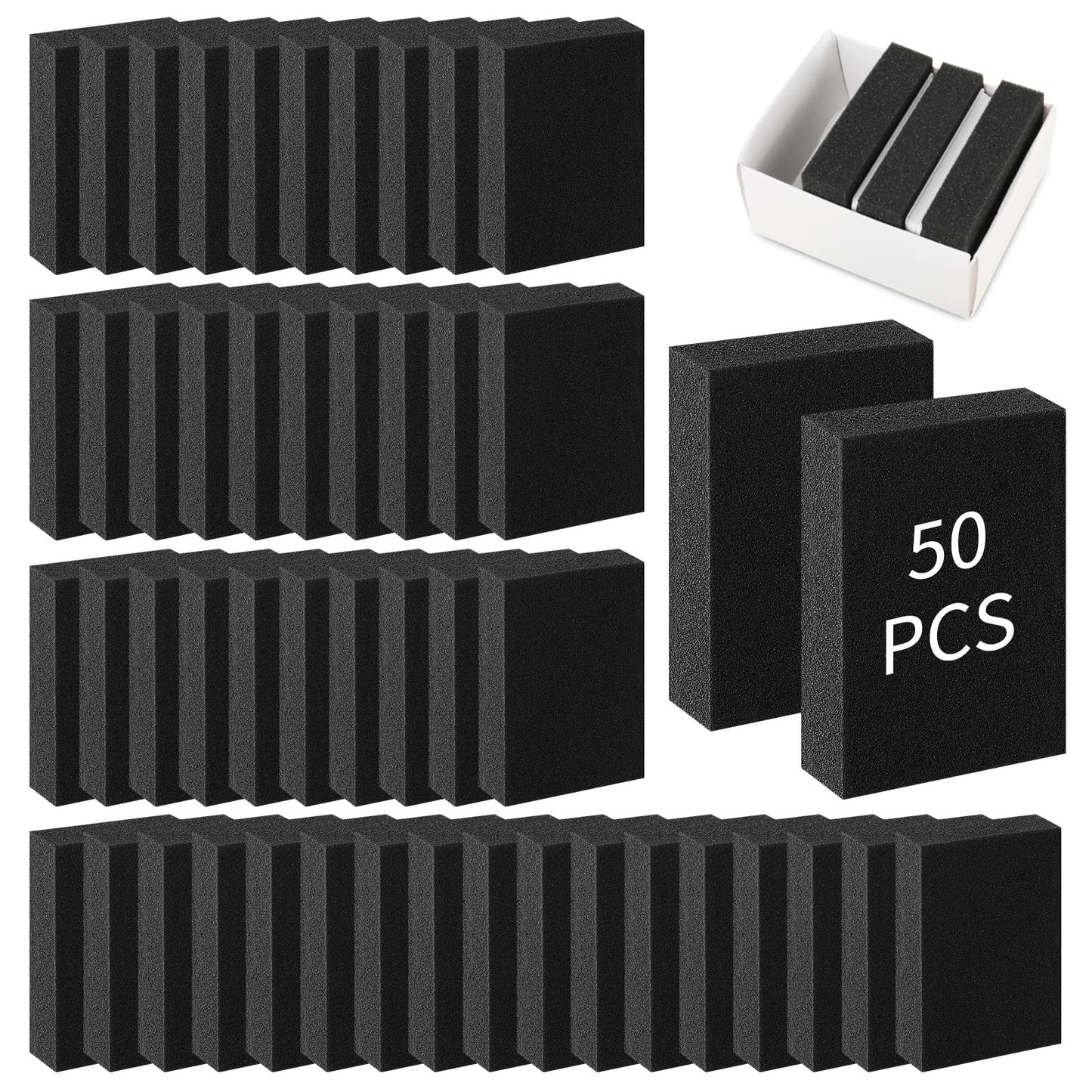 50 Pcs Trading Card Box Foam Inserts,40D High Density Card Storage Foam Dividers,Foam Spacers for Trading Card Storage Boxes,Prevent Card Movement,Fits Sports Cards,Game Card Organizers,Collection