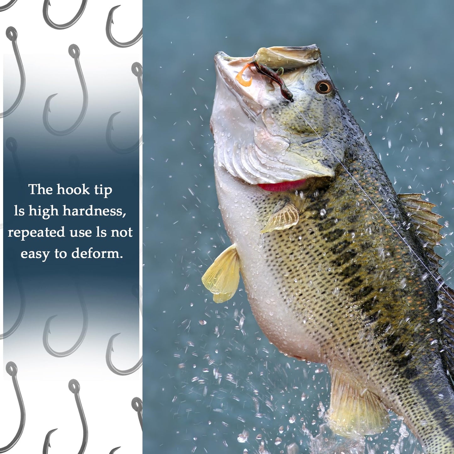 10PCS High-Carbon Steel Circle Hooks Barbed Fishing Hooks with Holes, Freshwater and Saltwater Fishing Hooks for Tuna, Catfish, Bass (2/0)