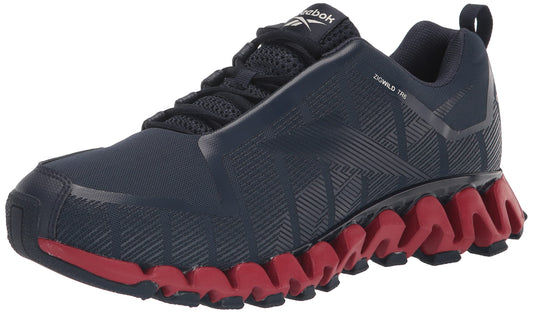 Reebok Men's ZigWild TR 6 Trail Running Shoe, Vector Navy/Flash Red/Pure Grey, 8.5