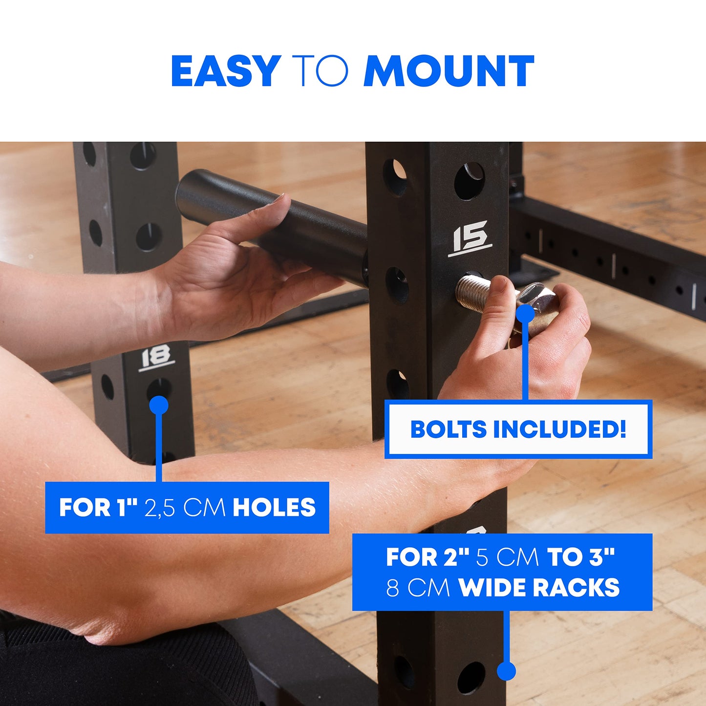 Weight Plate Holder Power Rack Attachment Barbell Safety Bars 2 Inch Olympic Plate Storage Power Squat Rack Holder Hooks Barbell Stand Holder Bar Weight Plates for 2x2 3x3 2x3 Power Cage Accessories