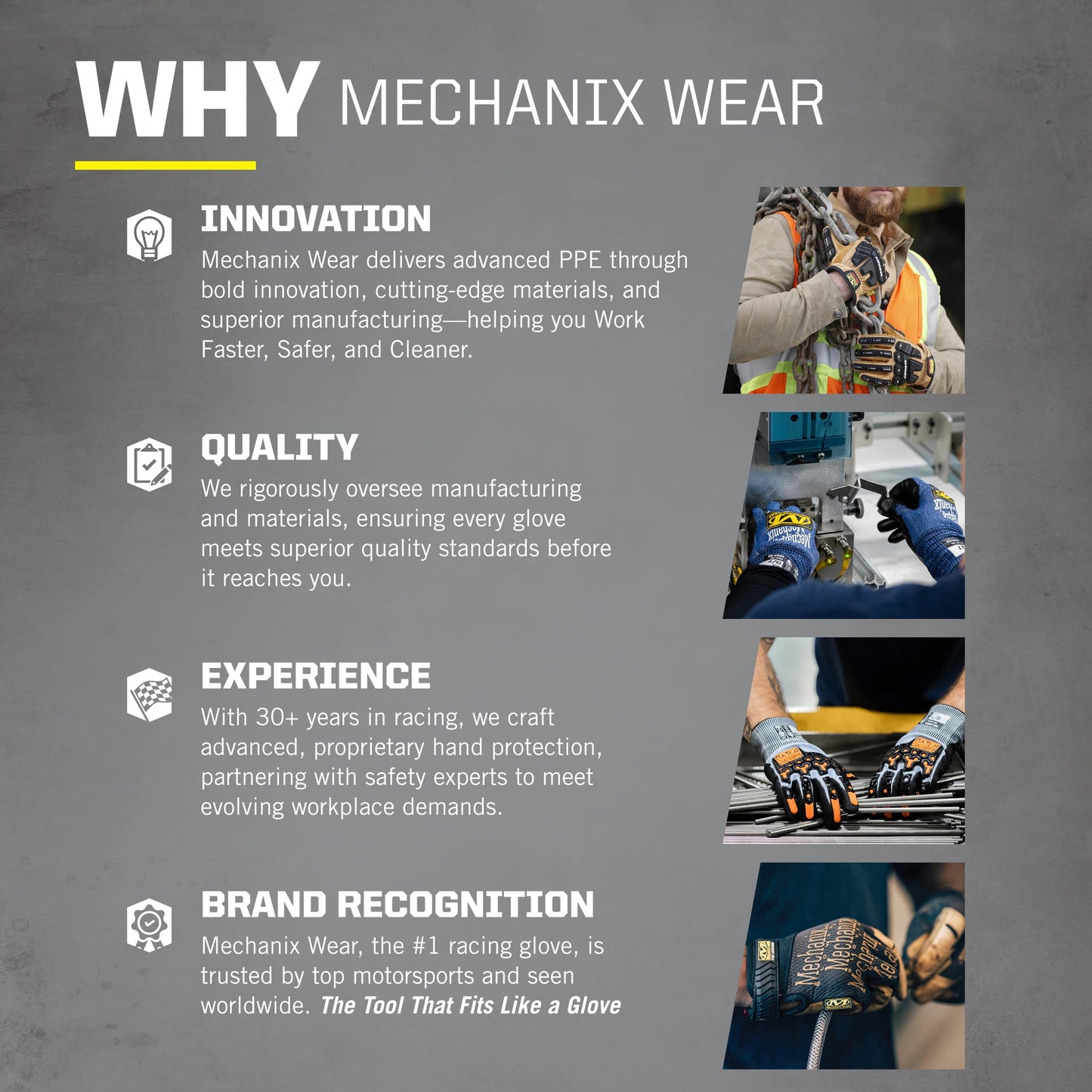 Mechanix Wear Original Work Gloves - Multi-Purpose Outdoor Work Gloves - Secure Fit - Durable & Machine Washable - Breathable & Comfortable - Large - Black