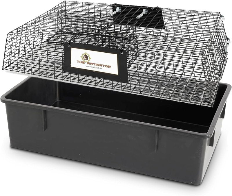 Rugged Ranch Live Rat and Mouse Trap Cage - Humane Multi-Catch Rodent Control | Large Metal Wire Design for Indoor/Outdoor Use