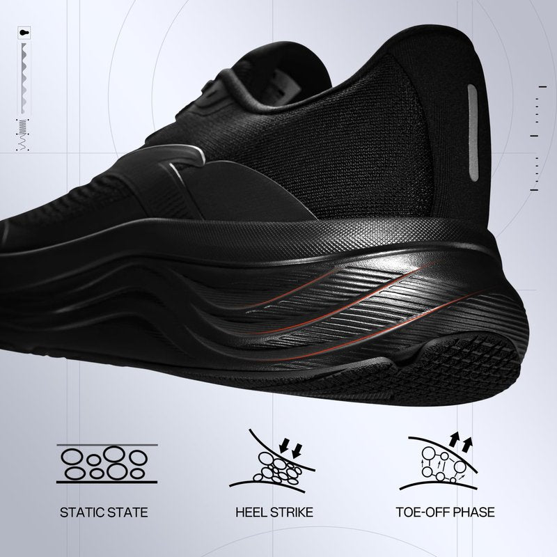 ANTA Men’s PG7 Running Shoes Cushioning Comfortable Breathable Athletic Workout Gym Cross Trainer Sports Sneakers, Black, 11