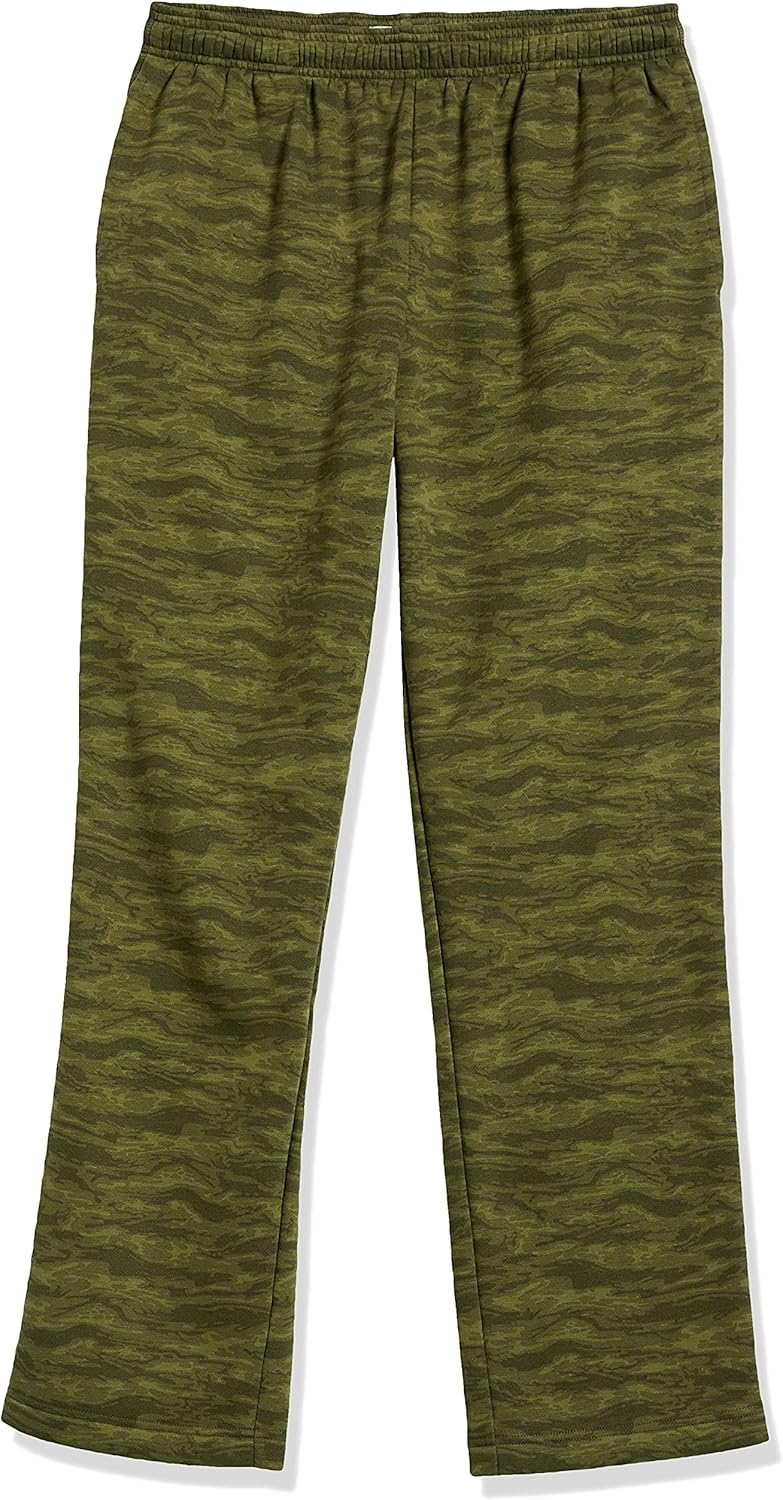 Men's Relaxed Straight Leg Fleece Sweatpants - Comfortable Open Bottom | Big & Tall Sizes Available