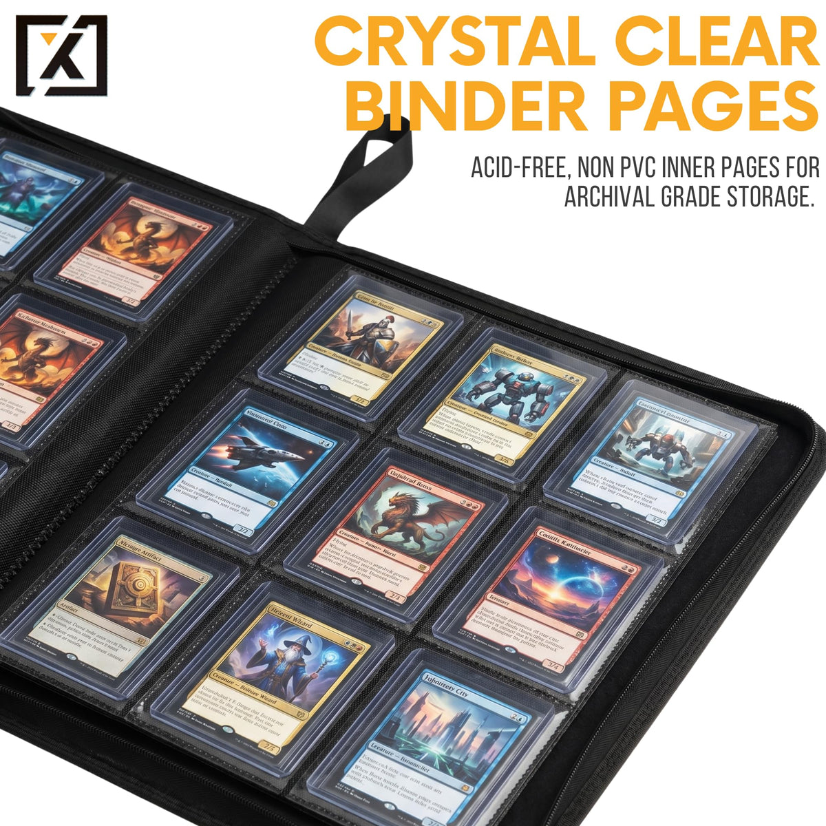 X PRO Top Load Card Binder - Compatible with Top-loading Card Cases - Fits 252 | 20 Premium Loaders Included | 9-Pocket Ringless Double-Sided Pages | Storage for TCG & Sports Cards