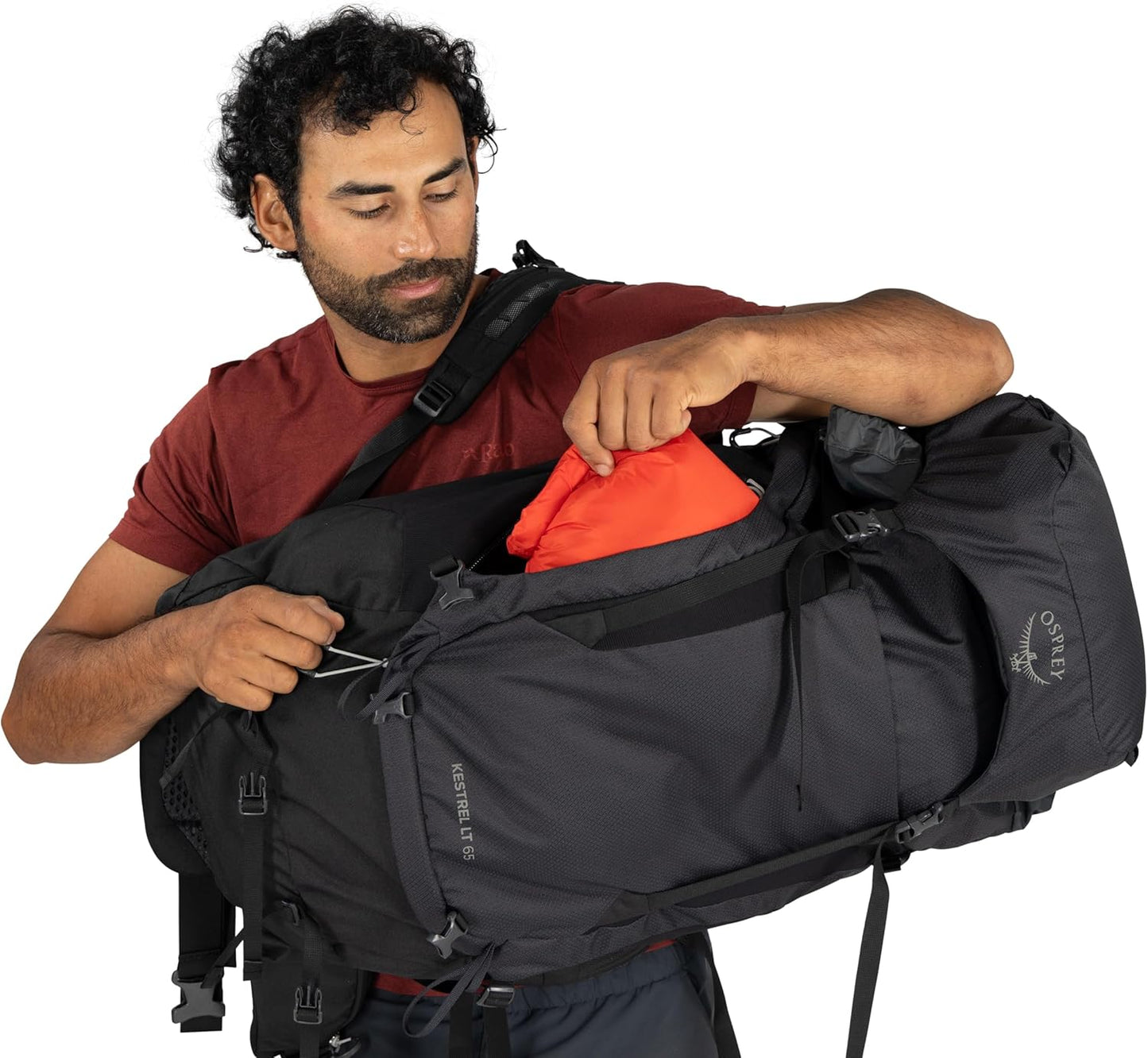 Osprey Kestrel LT 65L Men's Backpack - Lightweight Waterproof Hiking & Camping Bag | Rays Blue