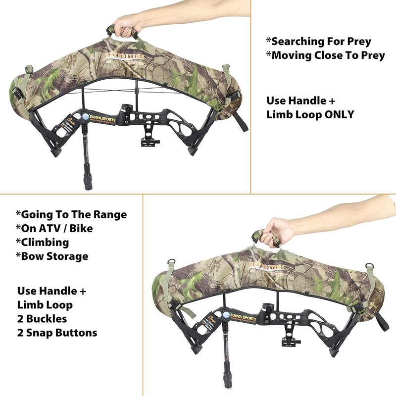 Neoprene Compound Bow Sling - Silent Hunting & Fast Movement | Adjustable Camouflage Shoulder Strap