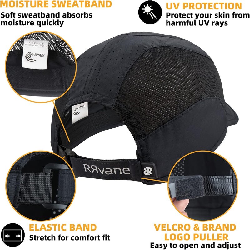 Quick Dry Running Cap - Lightweight Polyester Outdoor Sports Hat for Men & Women