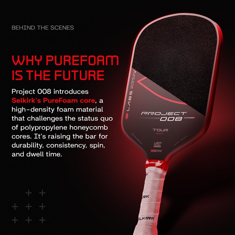 Selkirk Sport Labs Project 008 Pickleball Paddle | Carbon Fiber Pickleball Paddles with PureFoam Core and Thermoformed Foam Wall | Built for Long-Lasting Performance and Precision | 16mm - Maxima