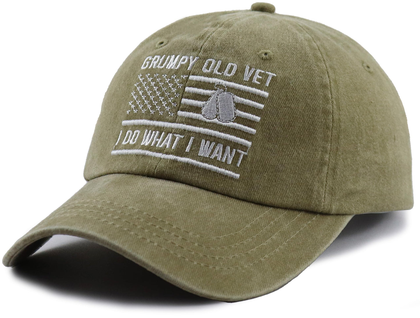Army Gifts for Men, Funny Grumpy Old Vet Hats, Military Veteran Baseball Cap, Christmas Father's Day Birthday Decorations for Dad Papa Grandpa Uncle