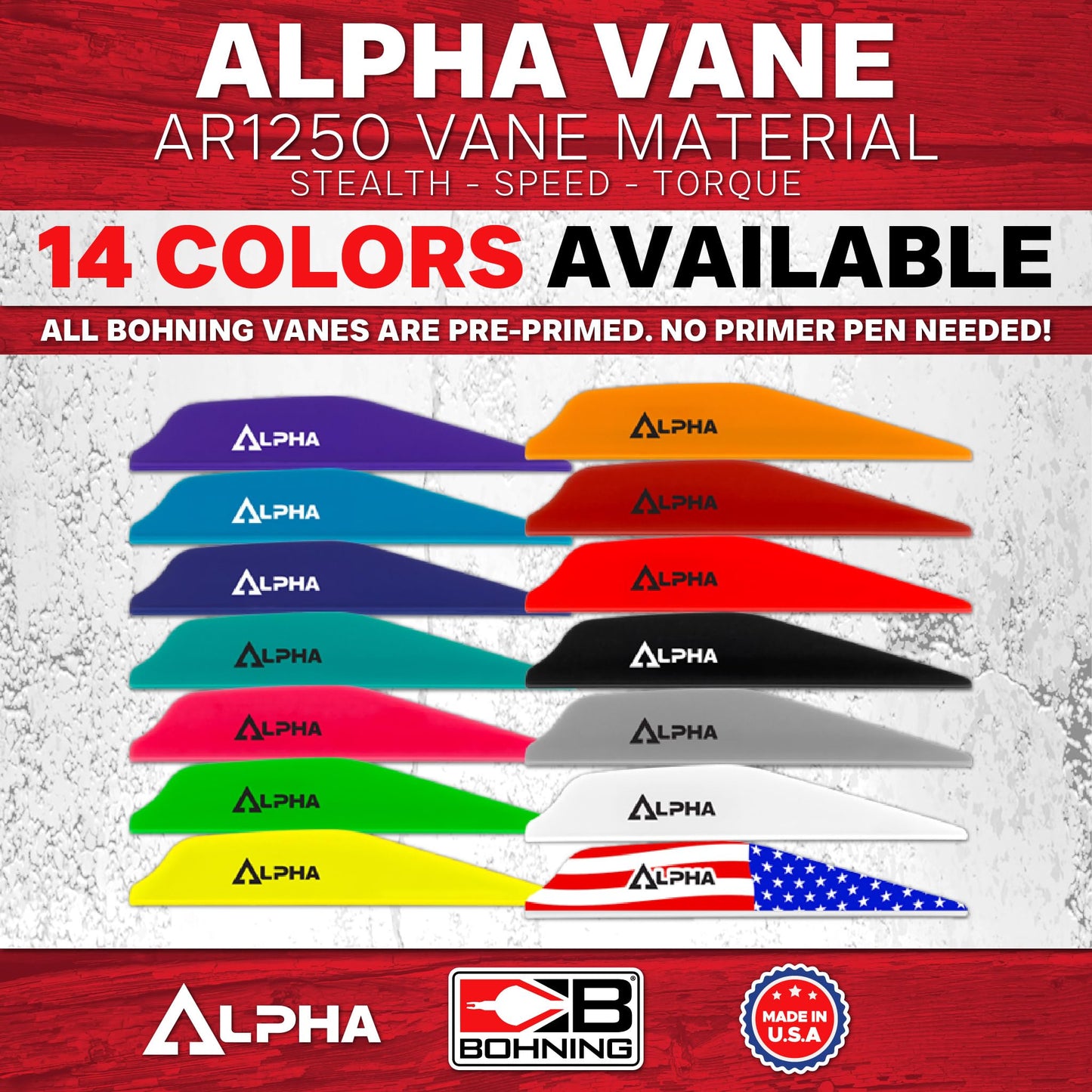 Alpha AR 1250 Vane, 2.8", Purple, 100pk