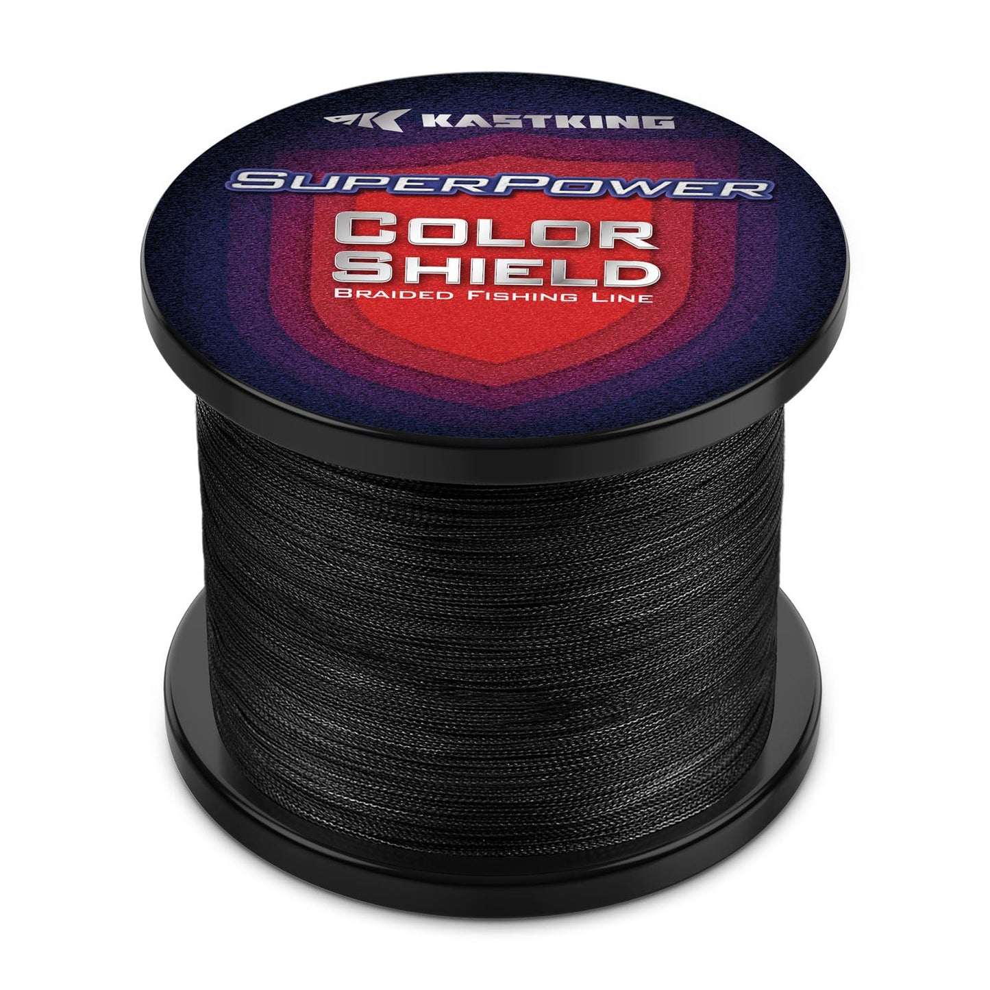 KastKing Superpower ColorShield Braided Fishing Line, Black, 10LB, 500Yards, X4