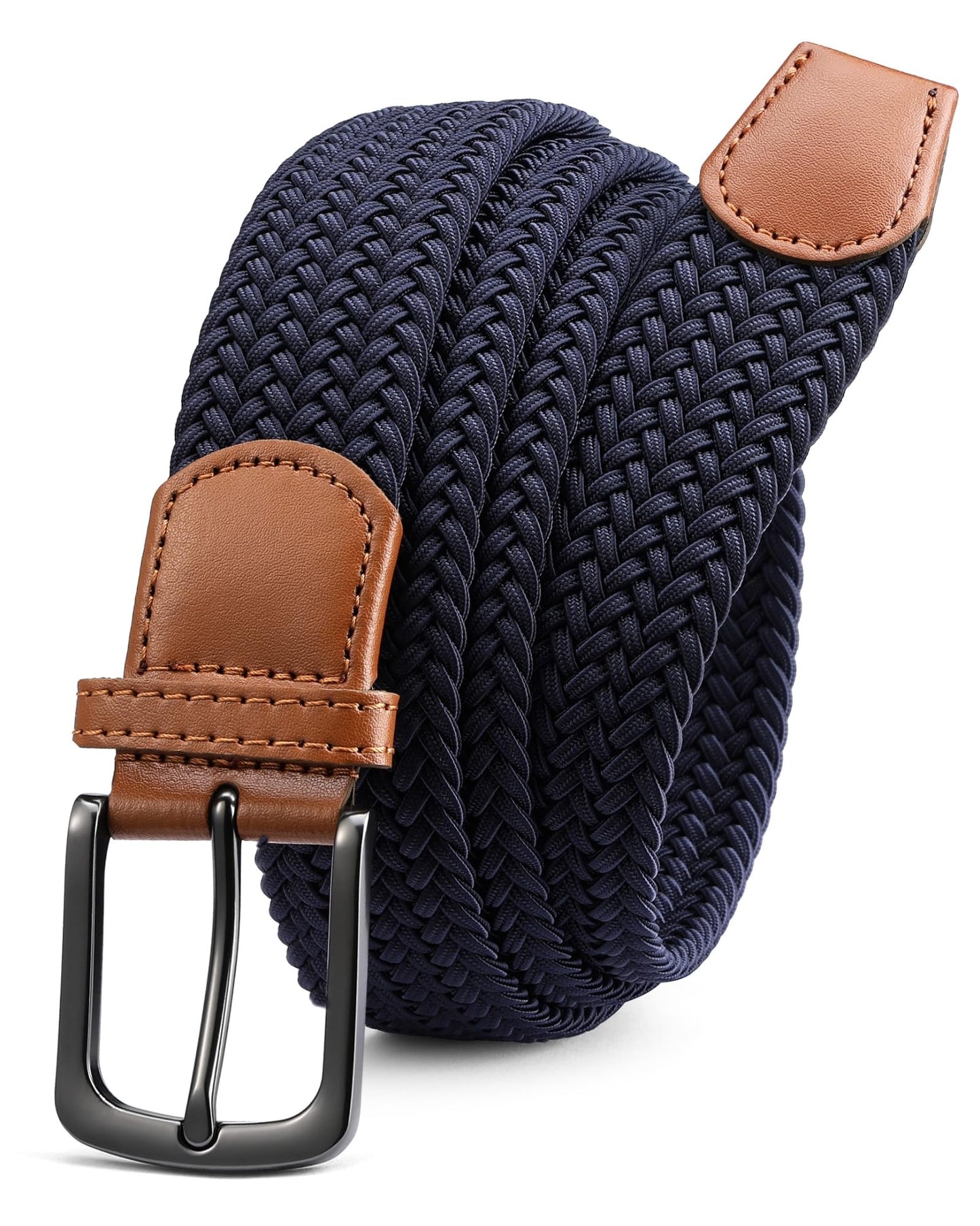 CHAOREN Stretch Belts for Men - Braided Elastic Golf Belt for Men 1 3/8"- Gift for Casual Jeans Shorts