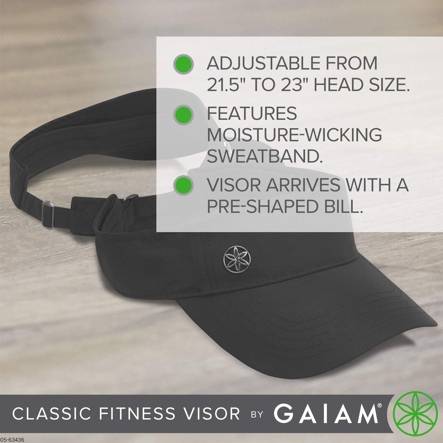 Gaiam Classic Fitness Quick-Dry Visor - Sun Protection Visors for Women with Open-Top Visor Cut for Releasing Excess Body Heat, Cooling Hat, Women's Country Club Attire for Golf & Tennis, White