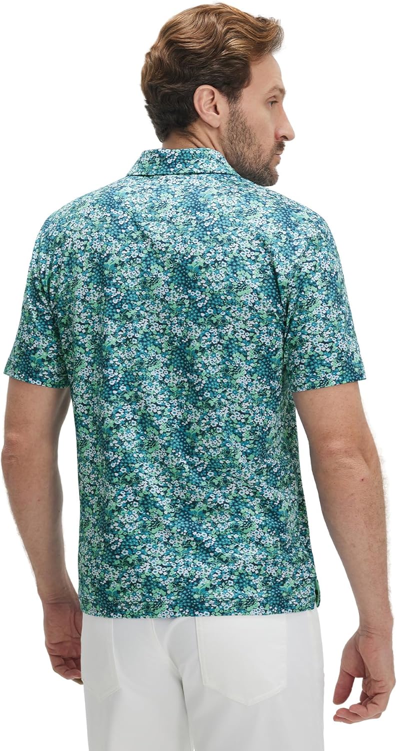 Men's Golf Shirt - Short Sleeve Moisture-Wicking Collared Polo | Performance Dry Fit Patterns