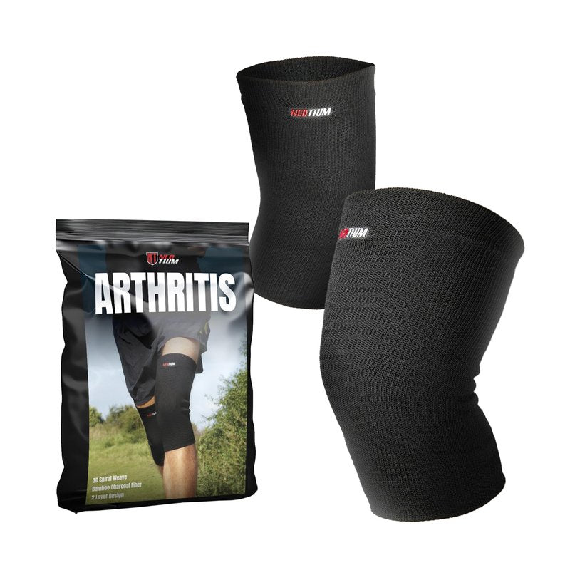 NeoTium Knee Warmers for Knee Pain Relief, Support, Circulation Improvement, Arthritis & Joint Pain - High Elastic Thermal Knee Sleeves for Men and Women (Pack of 2, L)