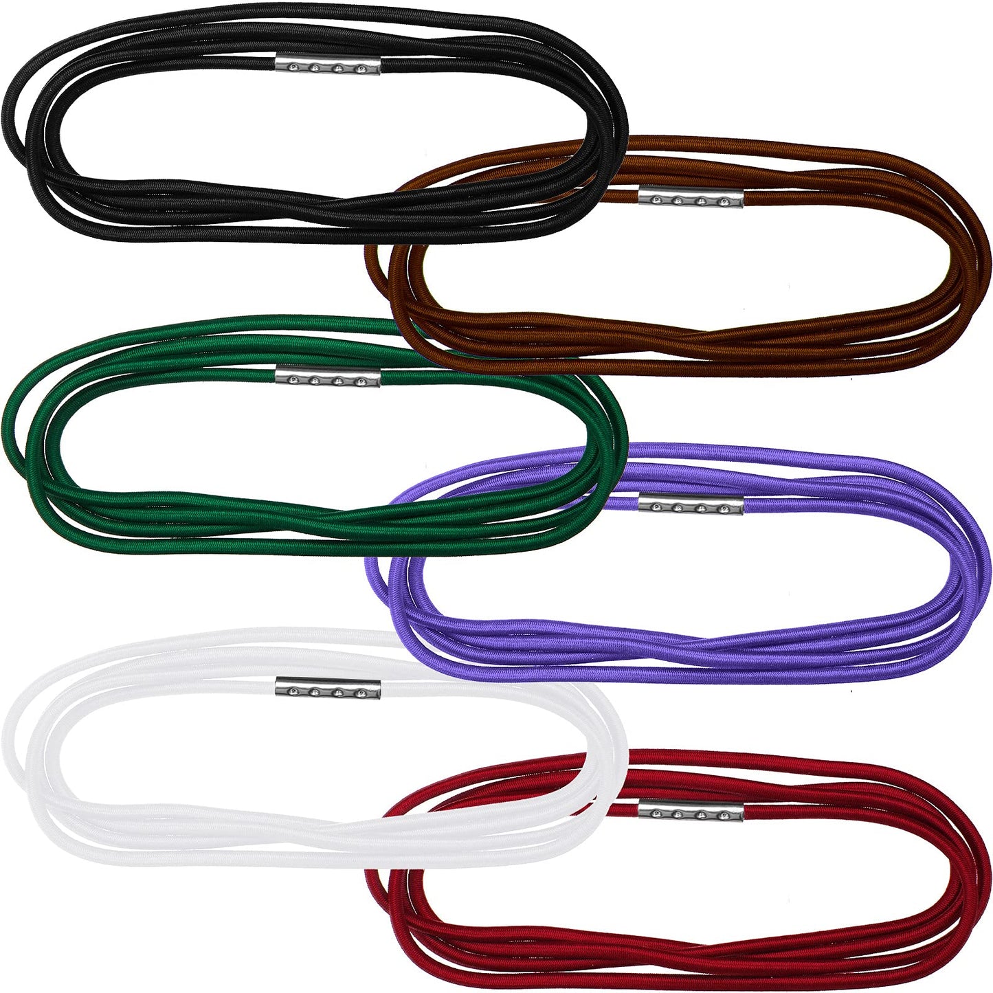 Riakrum 6 Pieces Trash Can Rubber Bands, Suitable for 60-98 Gallon Trash Cans,Perimeter from 102 Inches to 150 Inches Large Multi-functional Rubber Bands Suitable Kitchen Camping,6 Colors(Round)