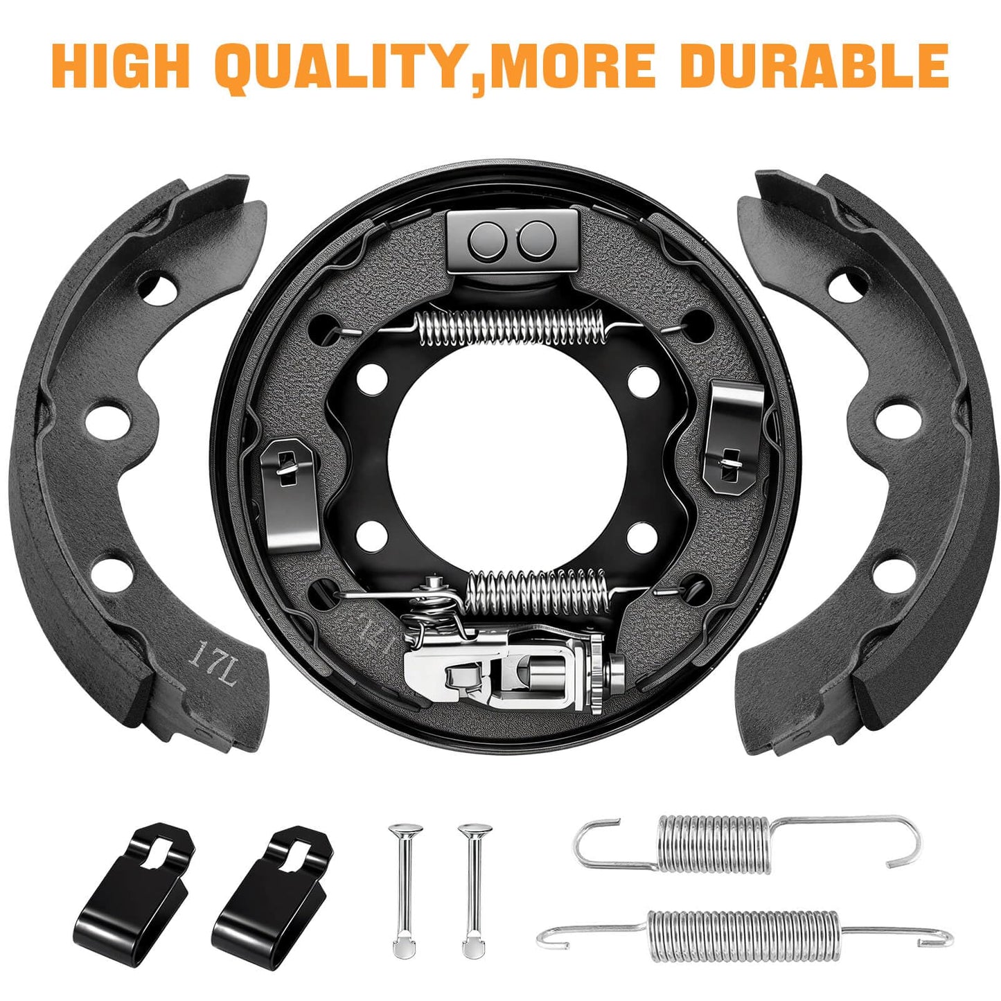 Club Car Brake Shoes Spring Kit Assembly for Club Car DS Precedent G&E1995-Up Golf Cart Brake Shoes OEM1018232-01 1018163-01 Automatic Adjust (2 Short & 2 Long Black)