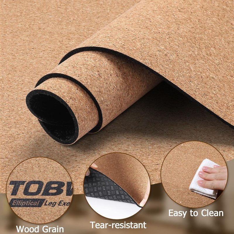 Non-Slip Workout Mat for Elliptical Machines - Stability & Floor Protection | Ideal for Under Desk Use