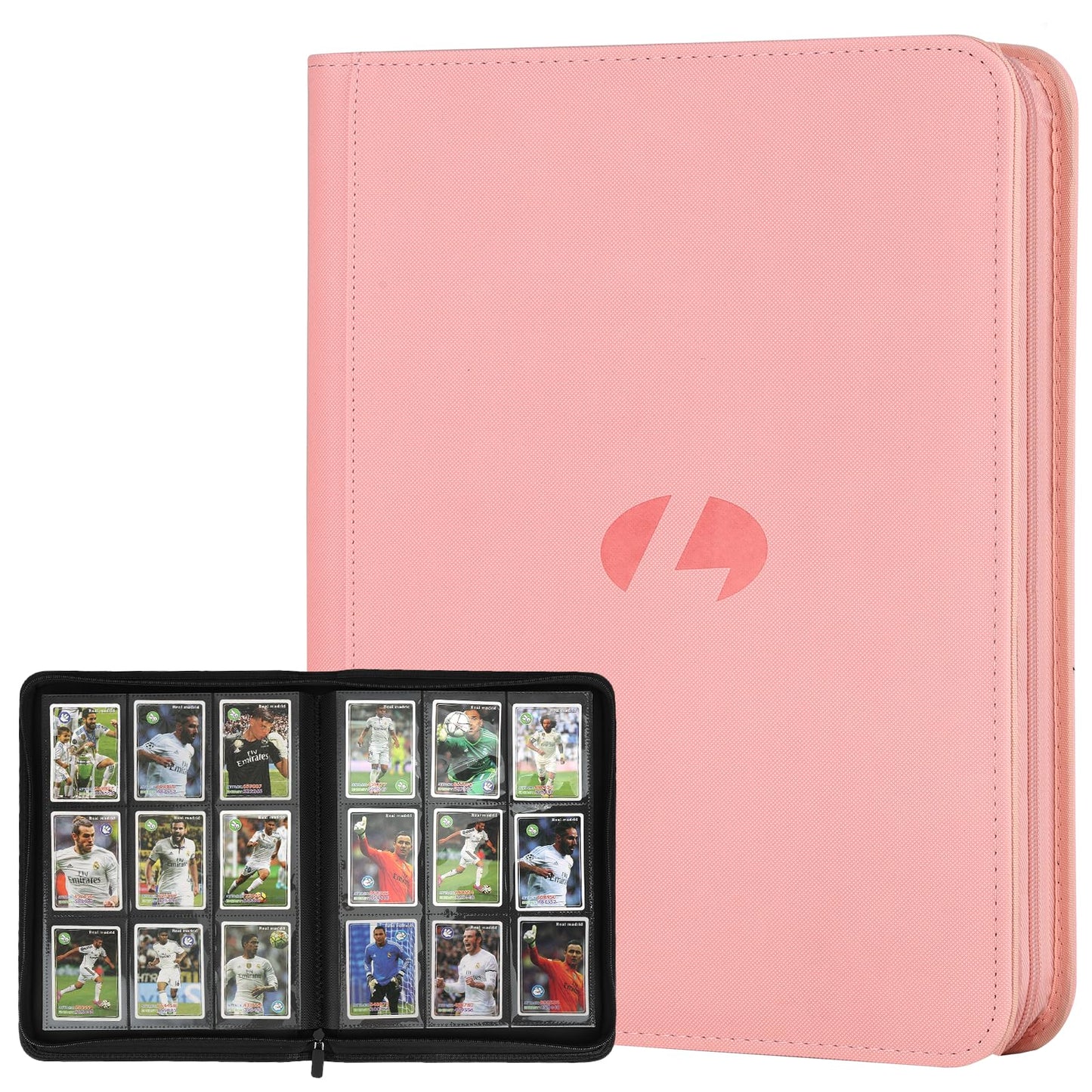 Trading Card Binder, Premium 9-Pocket Double Sided 540 Pocket PU Card Collection Binder, Collectible Trading Card Albums for MTG, TCG, Sports Cards (Pink)