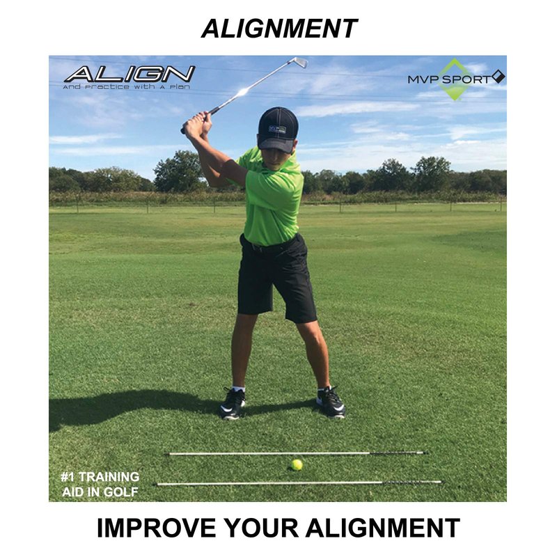 MVP Sport Golf Alignment Rods (MorodZ) Training Aid 2-Pack (White)