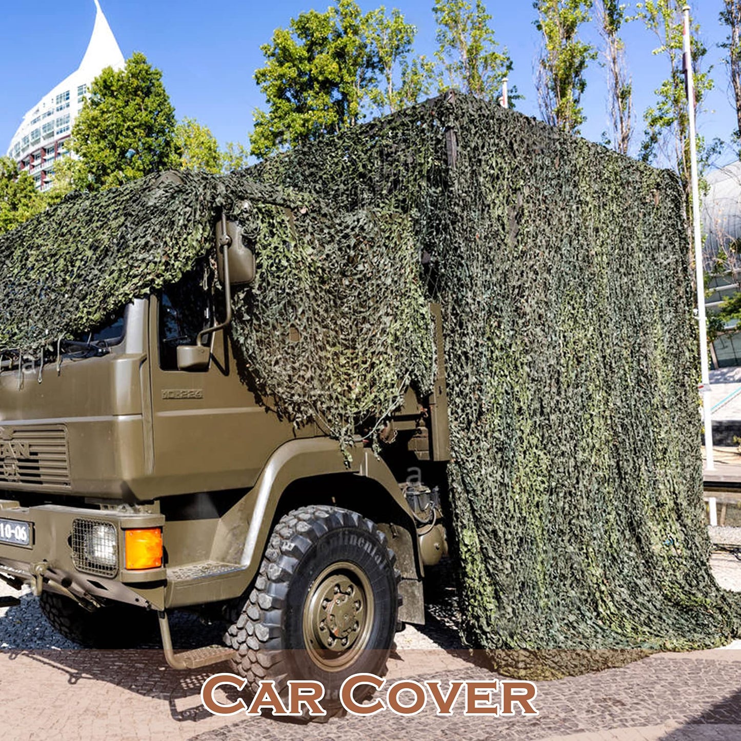 FullLit Camo Netting, Camouflage Net Blinds (Camo Bionic Leaves, 6.5ftx10ft)