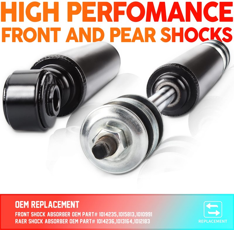 Goanyere Club Car DS Shocks, Club Car Precedent Shocks, Golf Cart Front and Rear Shock Absorbers for DS G&E 1988-up, Precedent G&E 2004-up, OEM# 1014235, 1014236