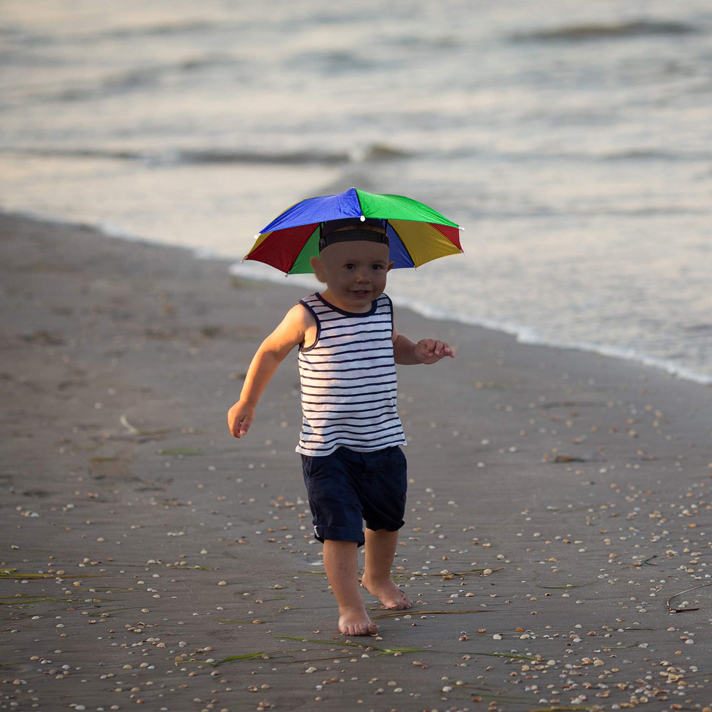 Windy City Novelties - Rainbow Umbrella Hat for Adults and Kids | for Summer Party Favors Hiking Camping Beach Wearables Sun Protection