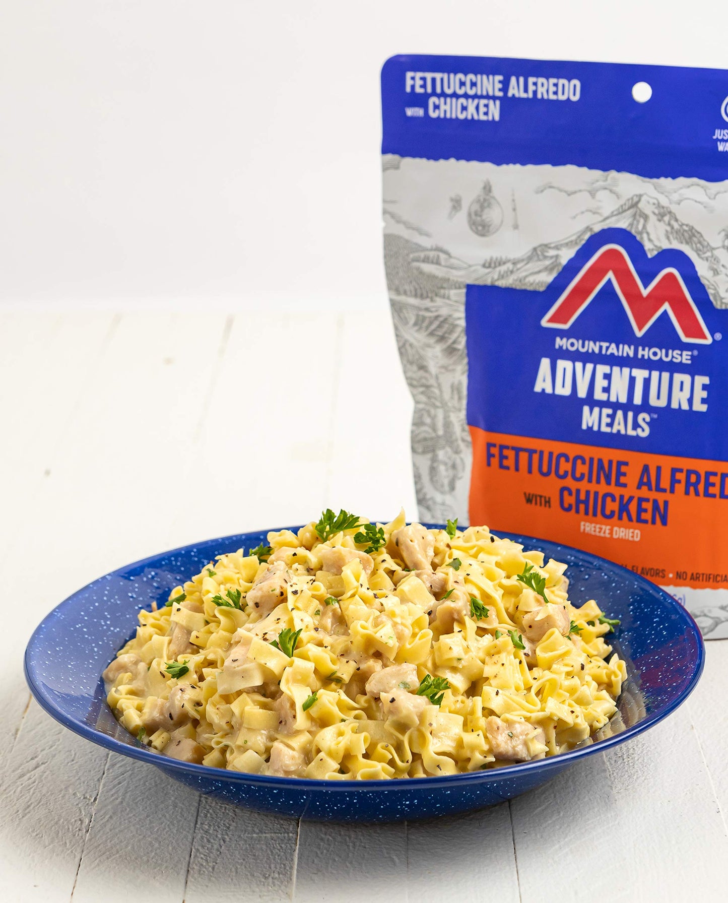 Mountain House Fettuccine Alfredo with Chicken | Freeze Dried Backpacking & Camping Food | 2-Servings