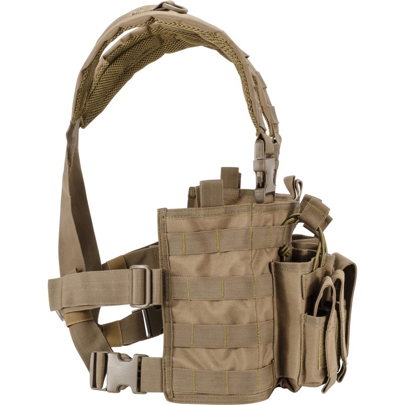 Barska Loaded Gear VX-400 Tactical Vest Adjustable Fit, 3 Dual Pouches, MOLLE Compatible, Padded Shoulder Straps, Quick-Release Buckles