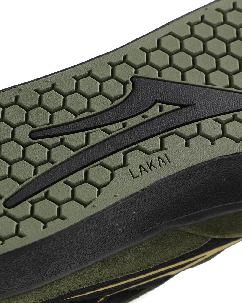 Lakai Essex Skate Shoes for Men – Black Gator Gold Low-Top Mens Skateboard Shoes - Size 9