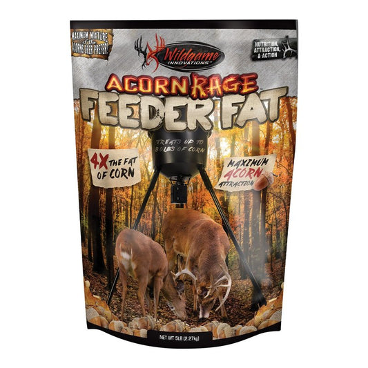 WILDGAME Innovations Acorn Rage Feeder Fat Deer Attractant | Effective Year-Round Concentrated Nutritious High-Fat Pellets with Real Acorns, 5lb Bag