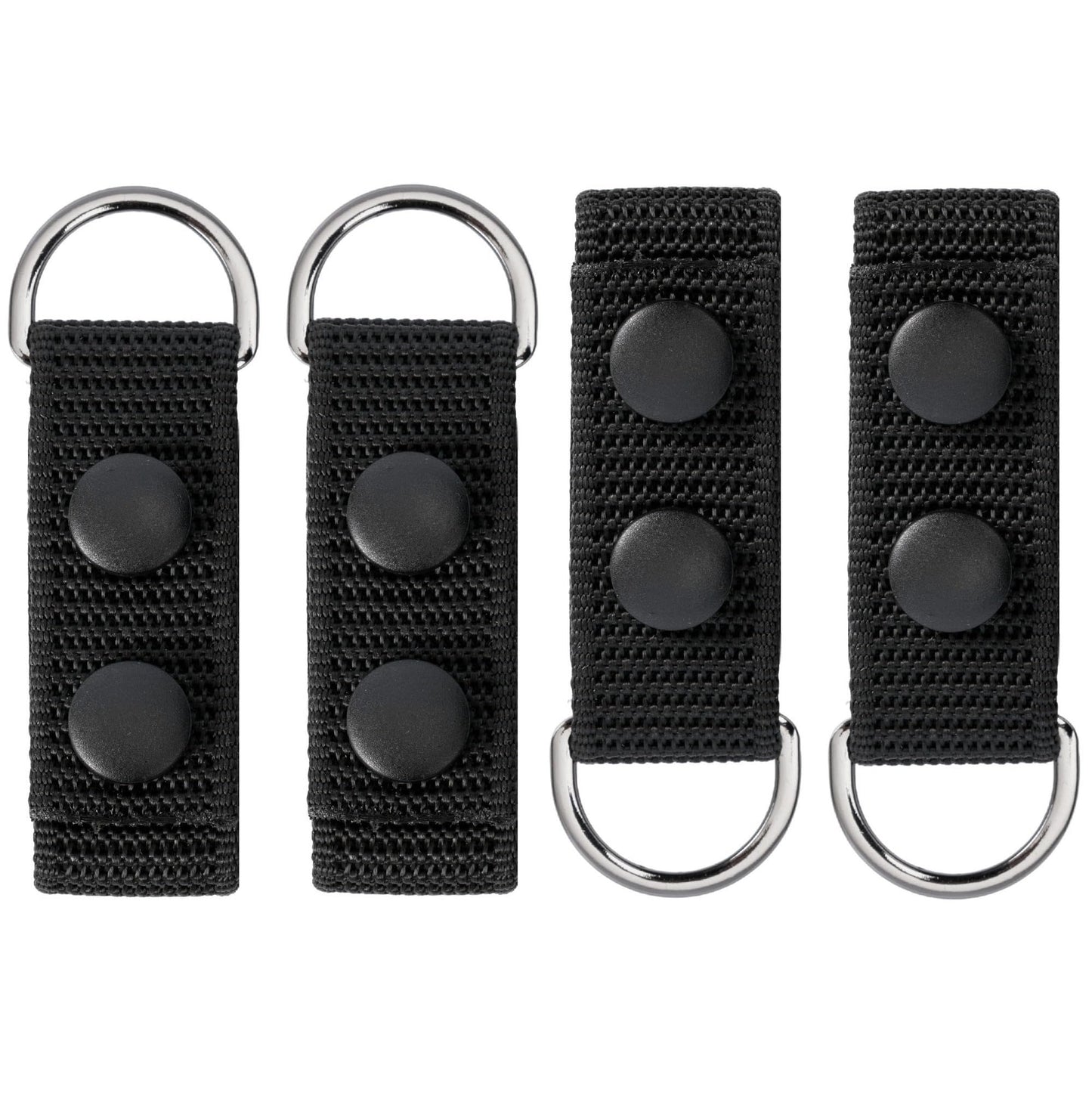 TACNEX Duty Belt Suspenders Loop Attachment with Metal Ring Nylon Tool/Utility Belt Keepers Connectors Police Harness Extenders/Adapter fit up to 2.25 inch Wide Universal Fit