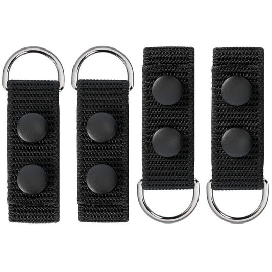 TACNEX Duty Belt Suspenders Loop Attachment with Metal Ring Nylon Tool/Utility Belt Keepers Connectors Police Harness Extenders/Adapter fit up to 2.25 inch Wide Universal Fit