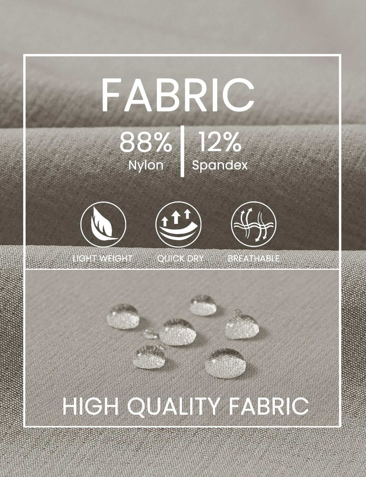 TBMPOY Men's Golf Shorts 9" Lightweight Quick Dry Hiking Cargo Shorts Casual Travel Outdoor with 4 Pockets Light Grey 38