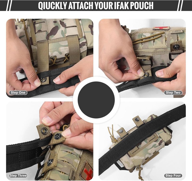 Tactical IFAK Pouch - Rapid Tear-Away First Aid Kit for Outdoor Travel | Emergency Survival Bag