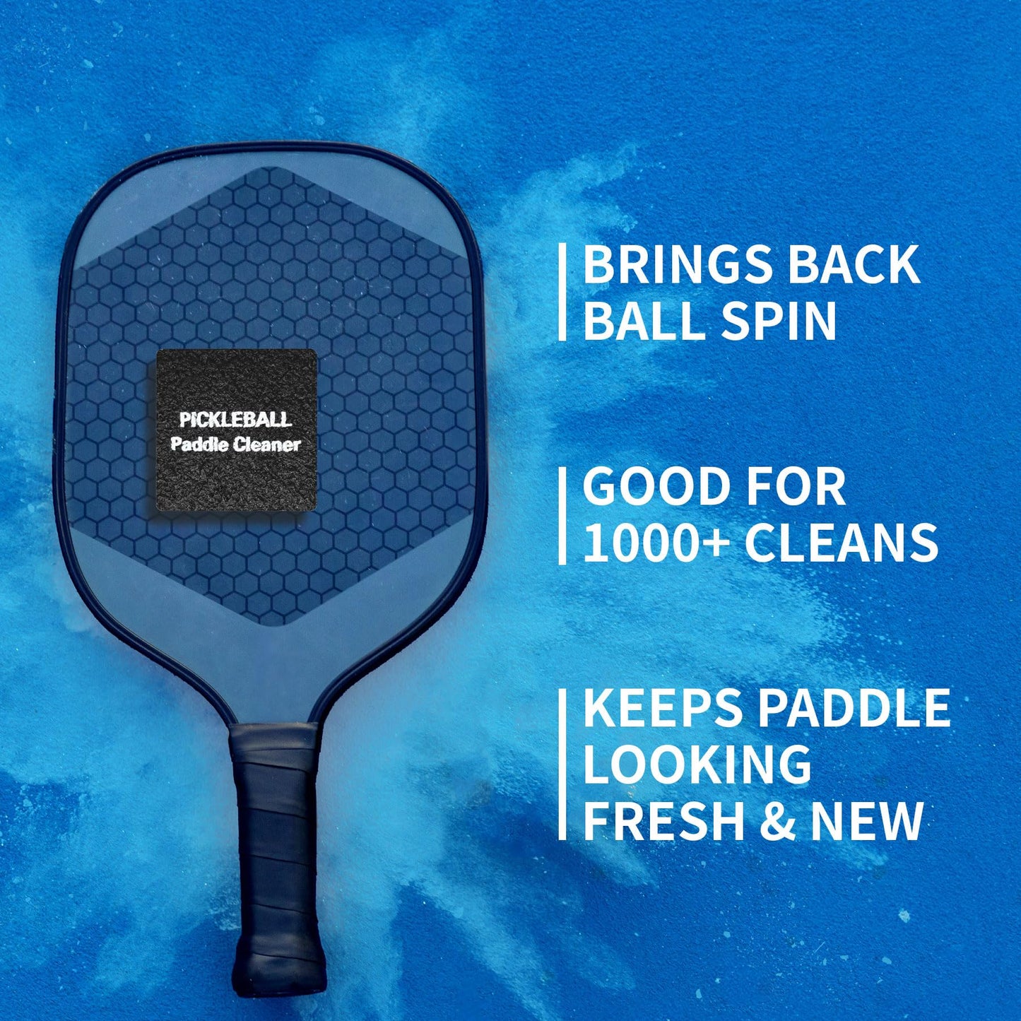 CIATLLLAIT 2 Pack Pickleball Paddle Eraser Cleaner for Carbon Fiber - Removes Ball Marks, Includes Storage Bag Brush Cloth
