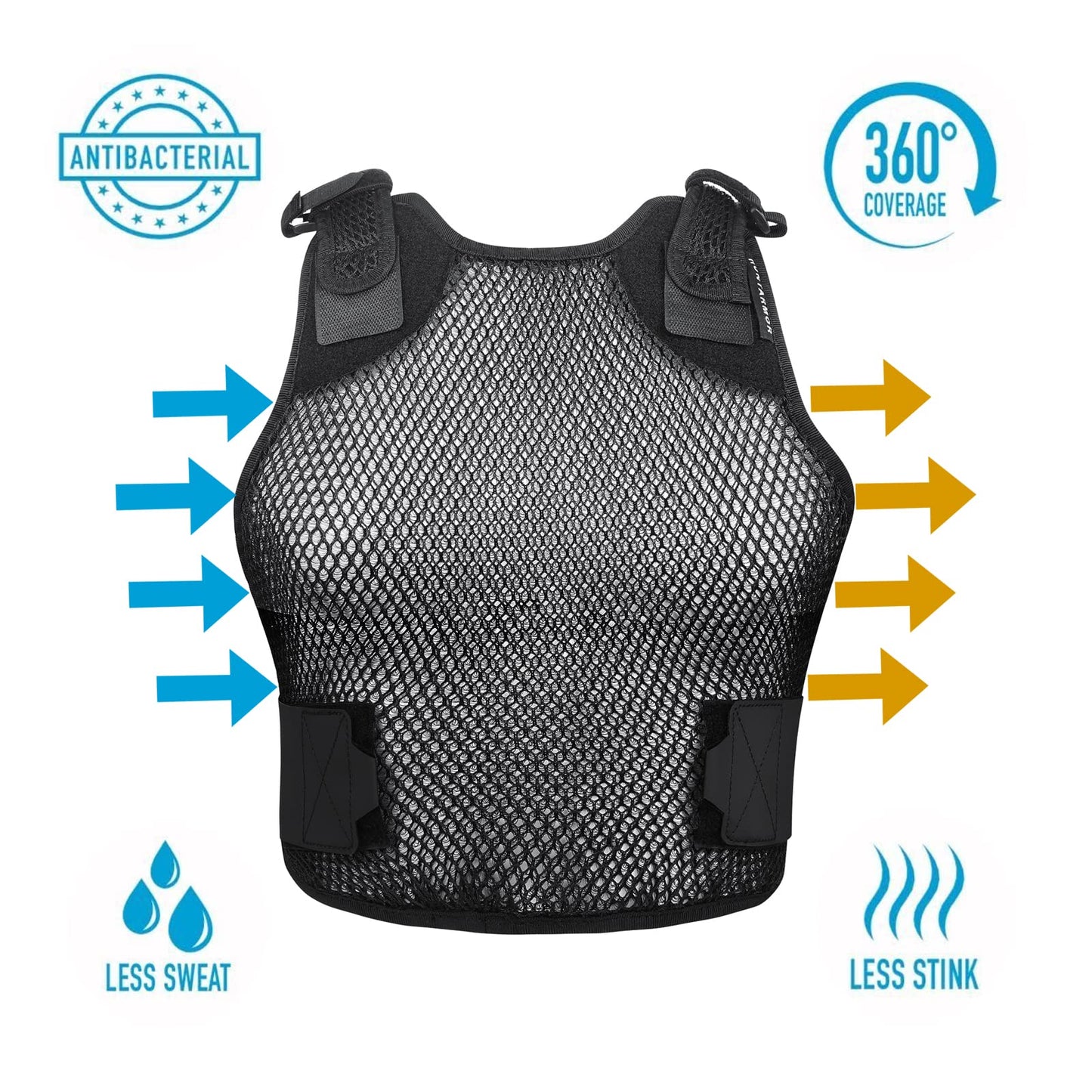HUNTARMOR Adjustable Lightweight Ventilation Vest: Helps Increase Air Flow Under Tactical Gear Comfort