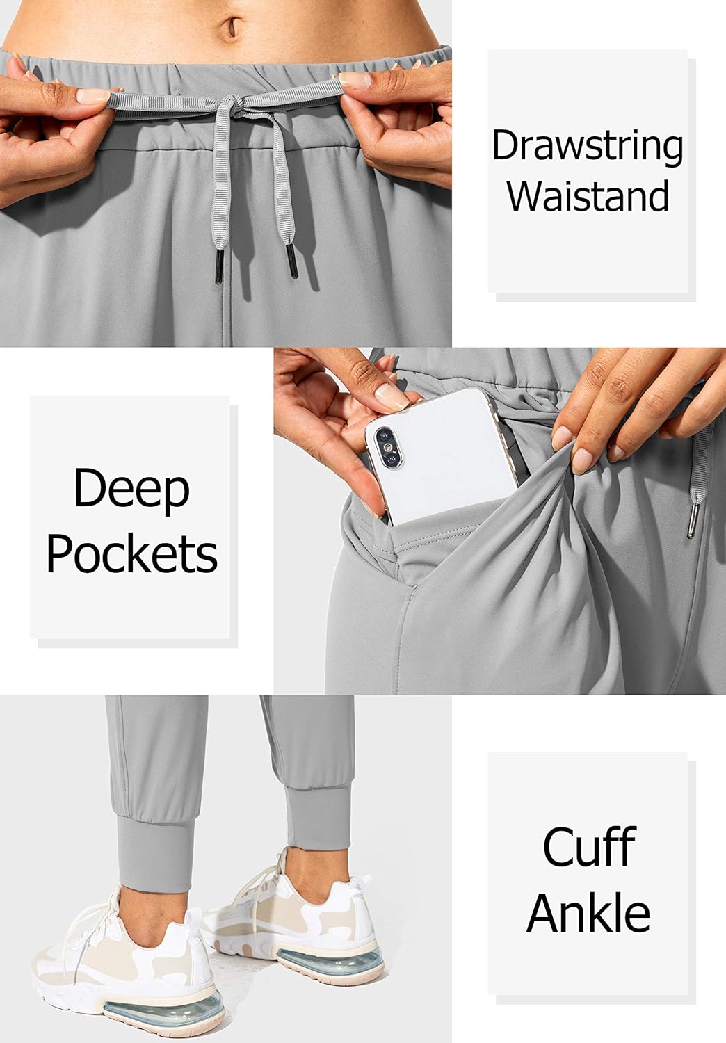 Women's Joggers Pants - Comfortable Drawstring Sweatpants with Pockets | Ideal for Running & Lounge Wear