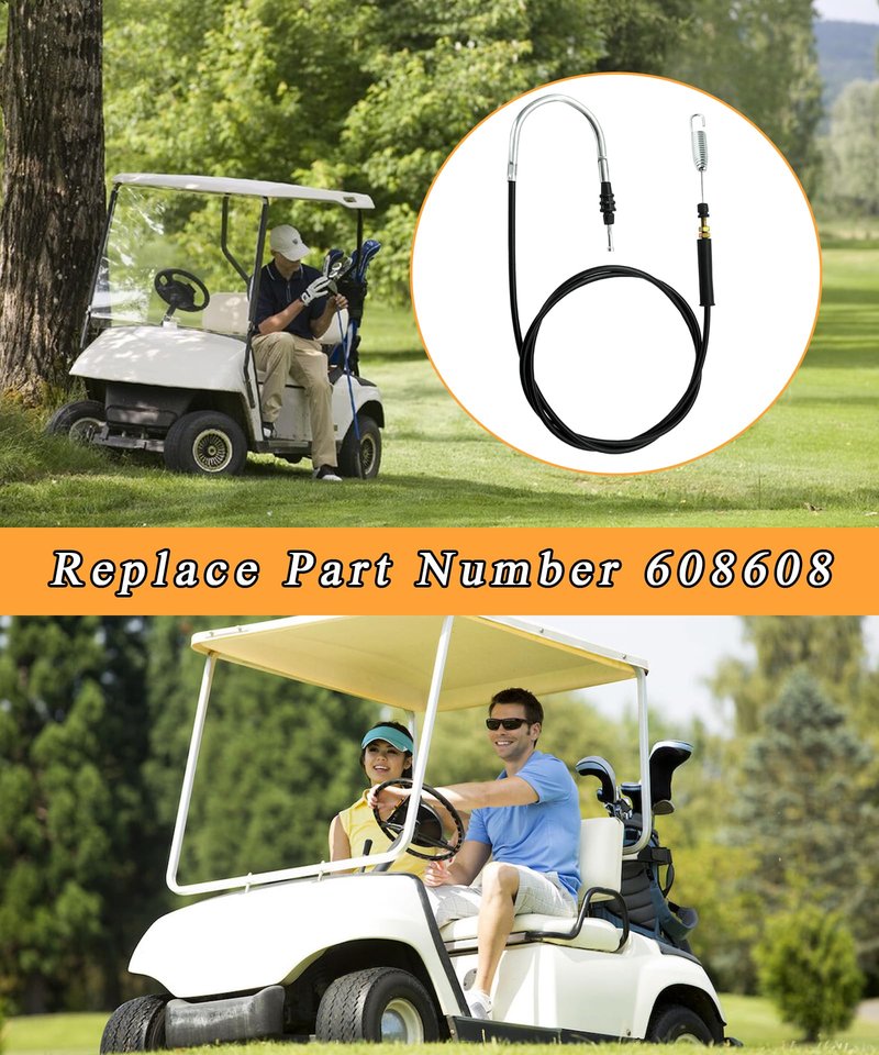 BTROVIA Golf Cart Accelerator Throttle Cable Fits for E-Z-GO Cushman,for Express MPT Shuttle ST Terrain TXT Workhorse 2008-2024,Replace 604899 608608