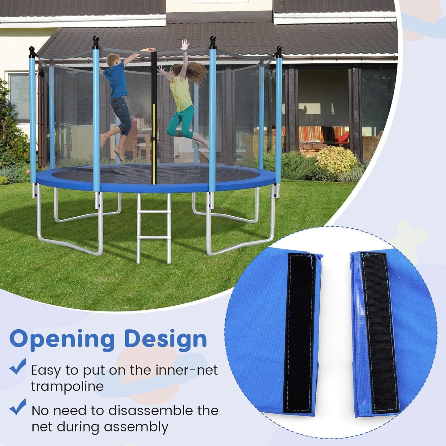 Trampoline Replacement Safety Pad - Waterproof & Durable | Fits 8ft-16ft Sizes