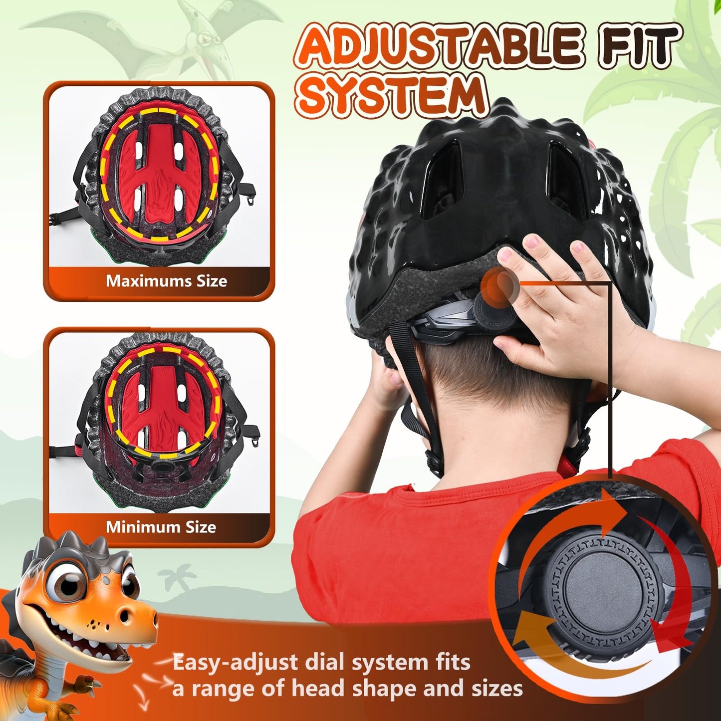 DOJASOHILMI Toddler/Kids Bike Helmet for Boys Girls Adjustable Kids Helmet 3D Lightweight Ventilation and Multi-Sports Scooter Cycling Roller Balance Bike