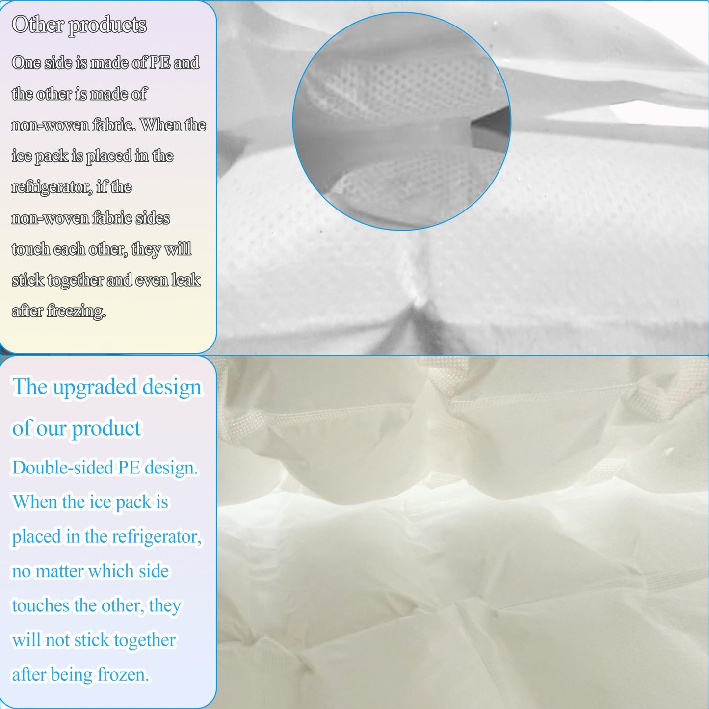 AUZPFRUM Dry Ice Packs for Shipping | 24+ Hour Long Lasting Cold Ice Pack for Coolers | 3 Sheets - 48 Cells | Soak for 25-35 minutes - Expand - Dry - Use after Frozen | Reusable Freezer Block for Food