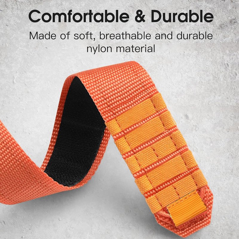 AMAZTIM Compatible Nylon Sports Strap - 22mm Woven Loop Design for M2/M3/C20 Pro/T2 & KOSPET Tank M2/M3/M3 Ultra/T2/T3/T3 Ultra & WalkerFit M2, M6 Ultra, M2 Pro (Cross Nylon-Orange)