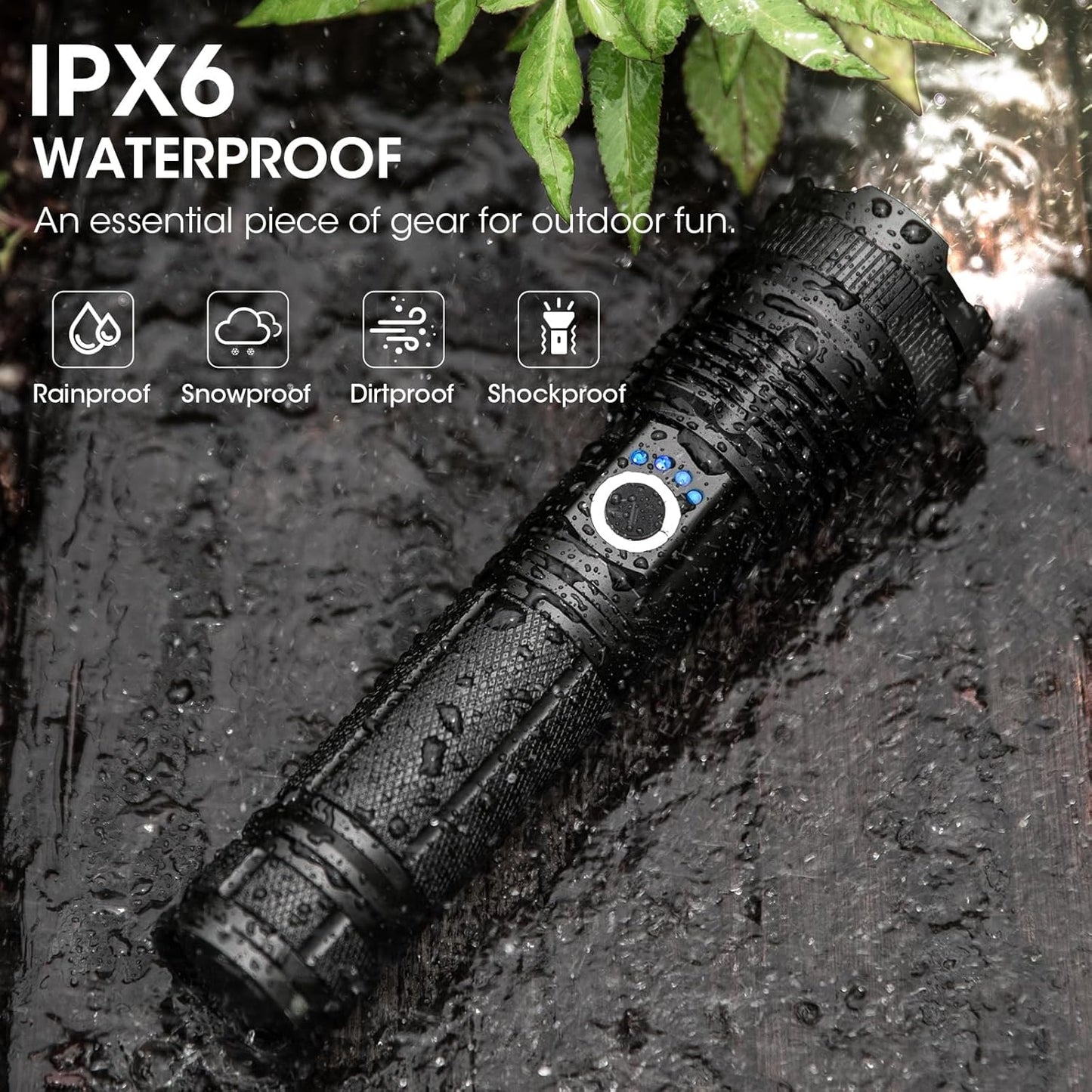 ALSTU Rechargeable 990,000 High Lumens Flashlight - 2 Pack Bright LED Flash Light with 5 Modes, Powerful Handheld Lintera for Camping Home