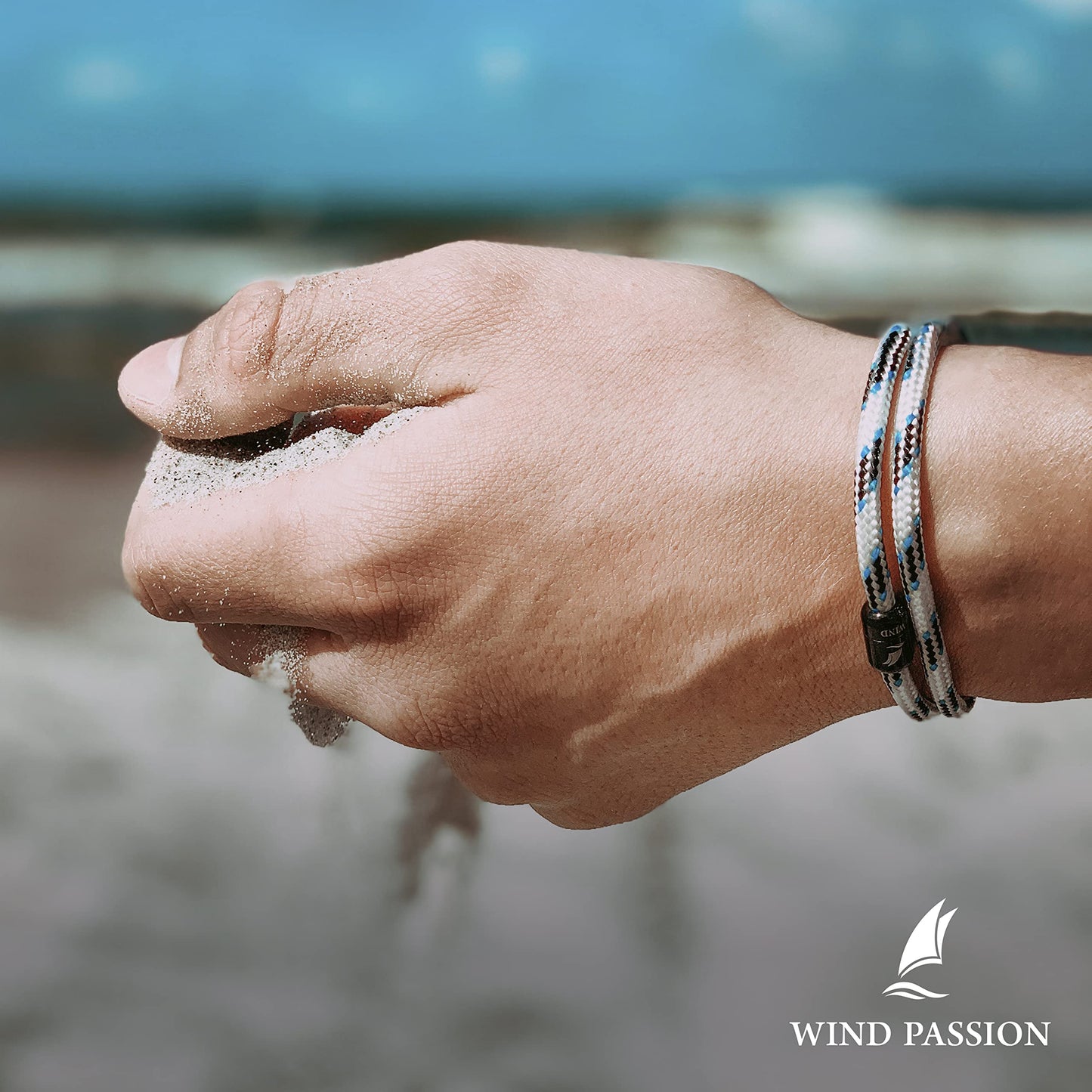 Wind Passion - Paracord Mens Bracelet - Bracelet for Women - Rope Bracelet String With Magnetic Clasp - Wrist Surfer Bracelet - Handmade Surfer Magnetic Bracelets - Sturdy & Waterproof