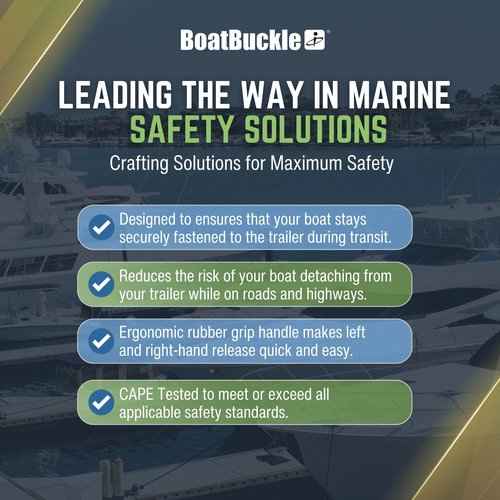 BoatBuckle Mini G3 Retractable Ratchet Straps - (1 x 72-Inch, 1400lbs Break Strength, 2-Pack) Bolt-On Boat Transom Tie Down Straps to Trailer, Fresh Water